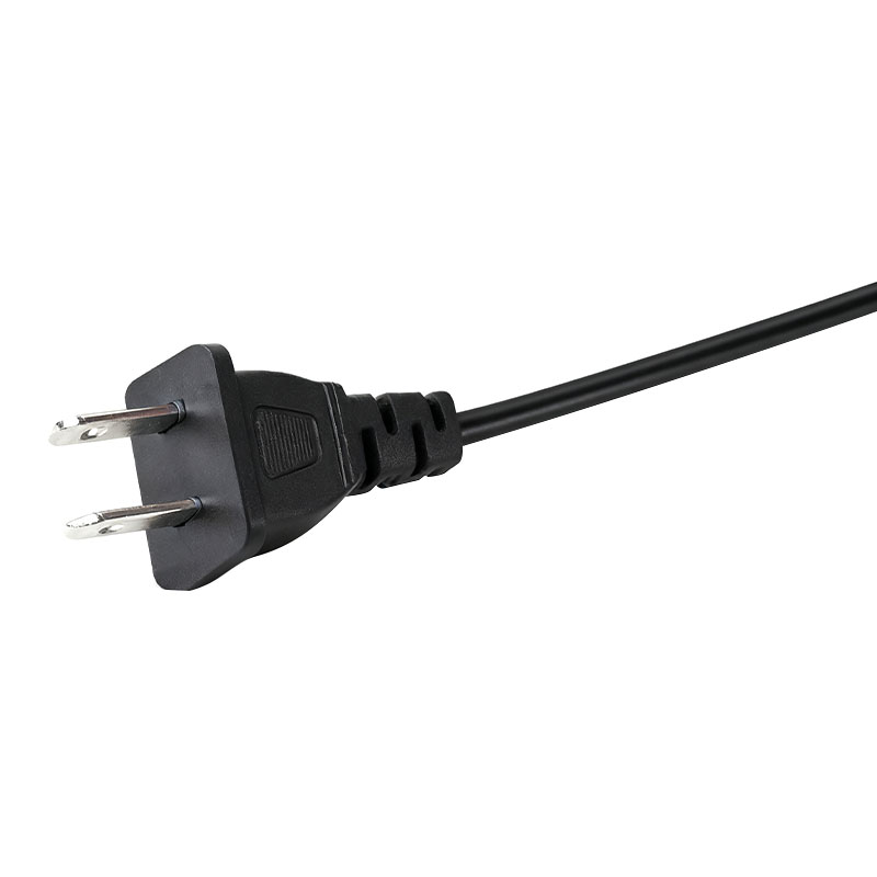 American Standard 2 Pin Flat Plug 2 Pin Round Power Cord
