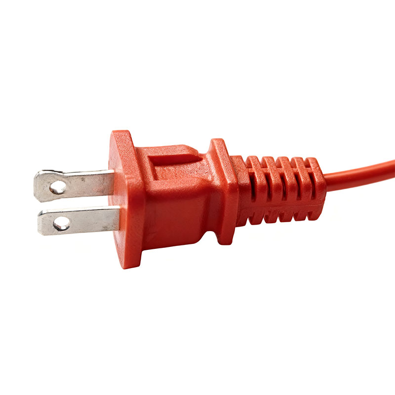 American Standard 2 Pin Flat Plug 2 Pin Round Power Cord