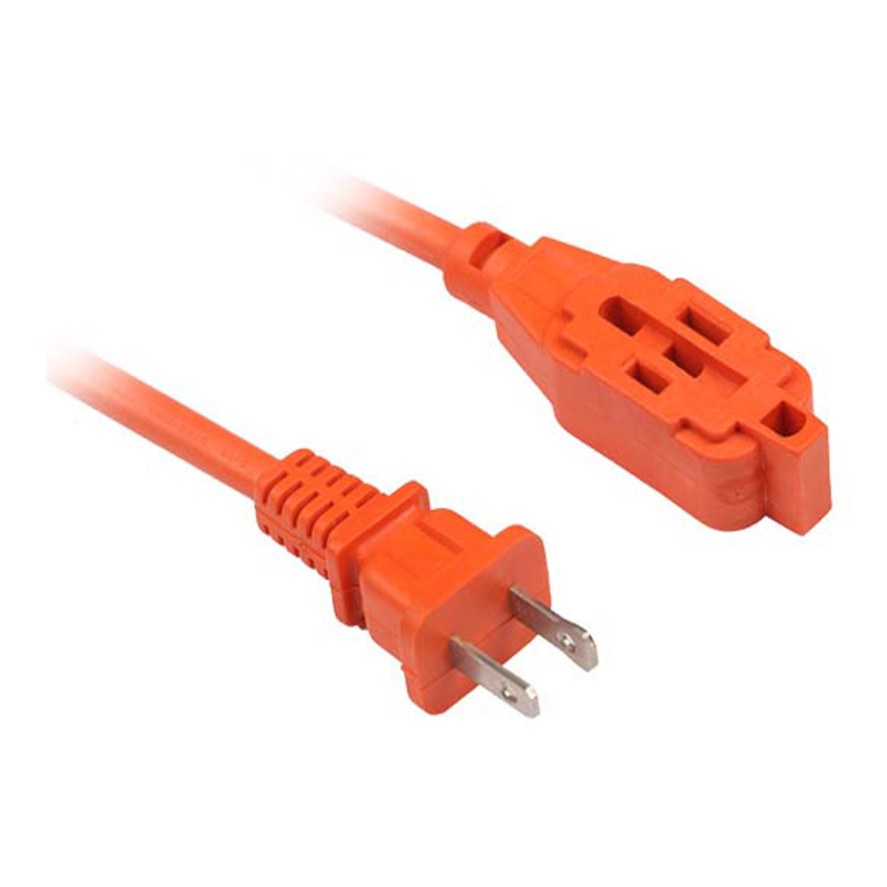 Ang Bright Orange Multi-Outlet Outdoor Extension Cords na May 2-Prong US Plug FP-670,FP-671