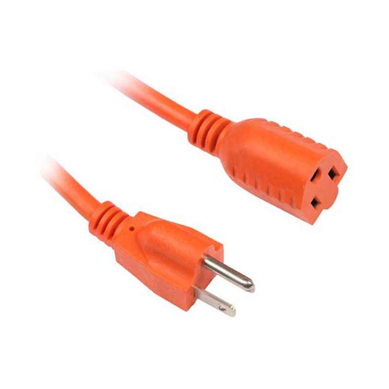 Matibay na Orange Outdoor Extension Cord na may Grounded Protection FP-672