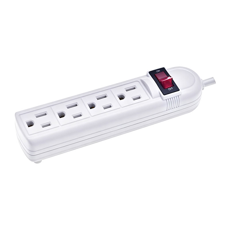 US Standard Power Strip na May Maramihang Outlet At Rocker Switch